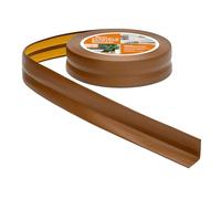 Quest Battiscopa Morbido Adesivo - 30 mm x 30 mm - Finitura Flessibile, Listello in PVC, Profilo Angolare per Cucina, Bagno, Parete, Pavimento - Decorativo, Resistente ai raggi UV (Marrone, 15m)