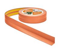 Quest Battiscopa Morbido Adesivo - 30 mm x 30 mm - Finitura Flessibile, Listello in PVC, Profilo Angolare per Cucina, Bagno, Parete, Pavimento - Resistente ai raggi UV (Colore del mattone, 15m)