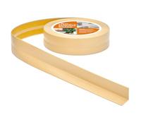 Quest Battiscopa Morbido Adesivo - 30 mm x 30 mm - Finitura Flessibile, Listello in PVC, Profilo Angolare per Cucina, Bagno, Parete, Pavimento - Decorativo, Resistente ai raggi UV (Crema, 10m)