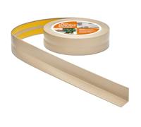 Quest Battiscopa Morbido Adesivo - 30 mm x 30 mm - Finitura Flessibile, Listello in PVC, Profilo Angolare per Cucina, Bagno, Parete, Pavimento - Decorativo, Resistente ai raggi UV (Beige, 25m)
