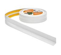Quest Battiscopa Morbido Adesivo - 30 mm x 30 mm - Finitura Flessibile, Listello in PVC, Profilo Angolare per Cucina, Bagno, Parete, Pavimento - Decorativo, Resistente ai raggi UV (Grigio chiaro, 25m)