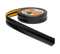 Quest Battiscopa Morbido Adesivo - 30 mm x 30 mm - Finitura Flessibile, Listello in PVC, Profilo Angolare per Cucina, Bagno, Parete, Pavimento - Decorativo, Resistente ai raggi UV (Nero, 10m)