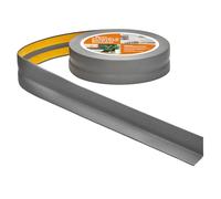 Quest Battiscopa Morbido Adesivo - 30 mm x 30 mm - Finitura Flessibile, Listello in PVC, Profilo Angolare per Cucina, Bagno, Parete, Pavimento - Decorativo, Resistente ai raggi UV (Grigio scuro, 10m)