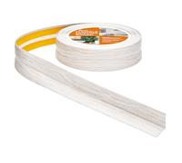 Quest Battiscopa Morbido Adesivo - 30 mm x 30 mm - Finitura Flessibile, Listello in PVC, Profilo Angolare per Cucina, Bagno, Parete, Pavimento - Decorativo, Resistente ai raggi UV (Betulla, 20m)