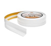 Quest Battiscopa Morbido Adesivo - 32 mm x 23 mm - Listello in PVC, Finitura Flessibile, Profilo Angolare per Cucina, Bagno, Parete, Pavimento - Decorativo (Bianco, 15m)