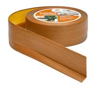 Quest Battiscopa Morbido Adesivo - 50 mm x 20 mm - Listello in PVC, Finitura Flessibile, Profilo Angolare per Cucina, Bagno, Parete, Pavimento - Decorativo (Rovere rustico, 15m)