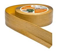 Quest Battiscopa Morbido Adesivo - 50 mm x 20 mm - Listello in PVC, Finitura Flessibile, Profilo Angolare per Cucina, Bagno, Parete, Pavimento - Decorativo (Rovere, 25m)