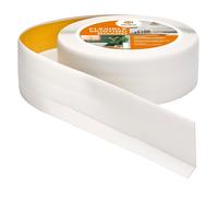 Quest Battiscopa Morbido Adesivo - 50 mm x 20 mm - Listello in PVC, Finitura Flessibile, Profilo Angolare per Cucina, Bagno, Parete, Pavimento - Decorativo (Bianco, 10m)