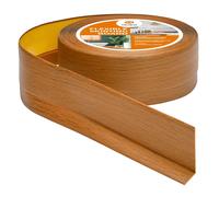Quest Battiscopa Morbido Adesivo - 50 mm x 20 mm - Listello in PVC, Finitura Flessibile, Profilo Angolare per Cucina, Bagno, Parete, Pavimento - Decorativo (Rovere rustico, 25m)