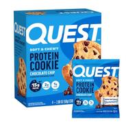 Quest Biscotto proteico con gocce di cioccolato nutrizionale, 15 g di proteine, 1 g di zucchero, 2 g di carboidrati netti, Keto Friendly, alto contenuto proteico, basso contenuto di carboidrati; 4