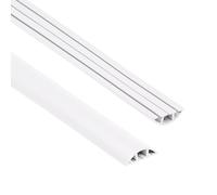 Quest Canalina Passacavi 40 mm PVC 3 Canali - Bianco, 200 cm | Copricavi da pavimento autoadesivo, protezione antinciampo, per casa, ufficio e garage, atossico e senza forare