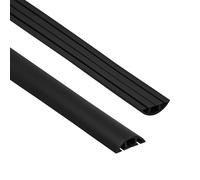 Quest Canalina Passacavi 40 mm PVC 3 Canali - Nero, 200 cm