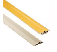 Quest Canalina Passacavi Autoadesivo - Larghezza 60 mm - Canalina per Cavi da Pavimento, Guida per Cavi da Terra, Protezione Antiinciampo in PVC - Lunghezza 200 cm, Beige