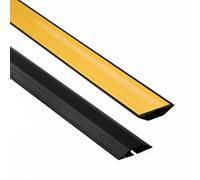 Quest Canalina Passacavi Autoadesivo - Larghezza 60 mm - Canalina per Cavi da Pavimento, Guida per Cavi da Terra, Protezione Antiinciampo in PVC - Lunghezza 200 cm, Nero