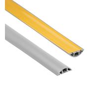 Quest Canalina Passacavi, Passacavi da Pavimento in PVC - Larghezza 60 mm - Guida per Cavi da Pavimento, Protezione Antiinciampo - Copricavi a 3 Canali - Lunghezza 200 cm, Grigio