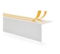 Quest Copri Binario Tende PVC 30 mm Autoadesivo - Bianco, 200 cm | Mascherina copri binario per tende, nasconde i binari e ospita strisce LED, resistente all'umidità