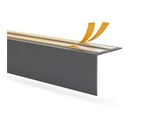 Quest Copri Binario Tende PVC 30 mm Autoadesivo - Grigio Scuro, 200 cm | Mascherina copri binario per tende, nasconde i binari e ospita strisce LED, resistente all'umidità