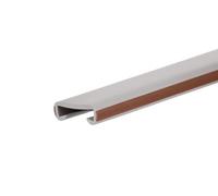 Quest Corrimano PVC 40 x 8 mm Flessibile - Grigio-Marrone | Profilo per ringhiera di scale, PVC termoplastico morbido, adatto ad acciaio piatto 40 x 8 mm, ideale per vie di fuga