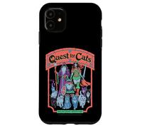 Quest for Cats Roleplay Retro Vintage Funny Adult Humor Custodia per iPhone 11