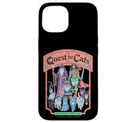 Quest for Cats Roleplay Retro Vintage Funny Adult Humor Custodia per iPhone 15