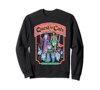 Quest for Cats Roleplay Retro Vintage Funny Adult Humor Felpa