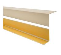 Quest Paraspigoli con profilo angolare in PVC, autoadesivo, listello angolare, da 200 cm e 20 x 10 mm, beige