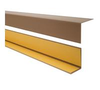 Quest Paraspigoli con profilo angolare in PVC, autoadesivo, listello angolare, da 200 cm e 50 x 20 mm, marrone