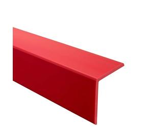 Quest Profilo angolare 27 x 27 mm, paraspigoli - PVC plastica - senza nastro adesivo - 130 cm, rosso