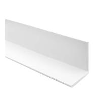 Quest Profilo angolare 27x27mm, protezione per bordi e spigoli - Profilo angolare in PVC, senza nastro adesivo - 80 cm, bianco