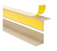 Quest Profilo angolare in PVC, autoadesivo, con nastro adesivo sull'esterno, 50 x 50 mm, 200 cm, beige