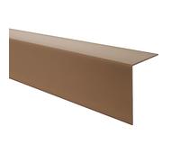 Quest Profilo angolare in PVC, autoadesivo, paraspigoli, 25 x 25 mm, 150 cm, marrone, robusto e durevole