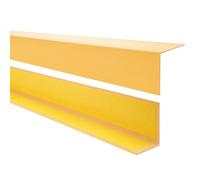Quest Profilo angolare in PVC in plastica, autoadesivo, paraspigoli, listello angolare, 20 x 10 mm, 150 cm, oro