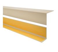 Quest Profilo angolare in PVC in plastica, autoadesivo, protezione per gli angoli, 20 x 20 mm, 150 cm, beige