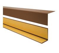 Quest Profilo angolare in PVC in plastica, autoadesivo, protezione per gli angoli, listello angolare, 20 x 10 mm, 200 cm, marrone