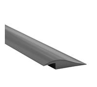 Quest Profilo di Transizione Autoadesivo in PVC, Listello di Giunzione per Compensazione di Altezza - 50 mm x 7 mm - 1 Metro - Profilo di Finitura, di Adattamento - Grigio scuro