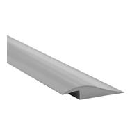 Quest Profilo di Transizione Autoadesivo in PVC, Listello di Giunzione per Compensazione di Altezza - 50 mm x 7 mm - 1 Metro - Profilo di Finitura, di Adattamento - Grigio