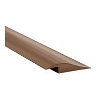 Quest Profilo di Transizione Autoadesivo in PVC, Listello di Giunzione per Compensazione di Altezza - 50 mm x 7 mm - 1 Metro - Profilo di Finitura, di Adattamento - Marrone