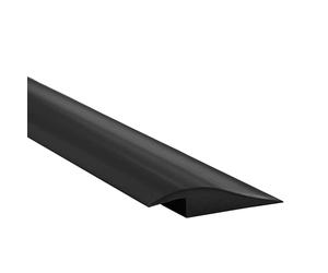 Quest Profilo di Transizione per Differenze di Livello, Listello di Giunzione in PVC - 50 mm x 7 mm - 2 Metri - Profilo di Livellamento, di Finitura, di Adattamento (Nero)