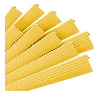 Quest Profilo per bordi delle scale, autoadesivo, 50 x 42 mm, antiscivolo, in plastica PVC, 100 cm, set (giallo, 10 x 100 cm)