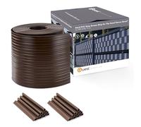 Quest Striscia Frangivista PVC Rigido 19 cm - Marrone, 26 m con Clip | Paravento per recinzione a doppia asta, per giardino, balcone e terrazza, resistente ai raggi UV, 900 g/m2, tutela la privacy