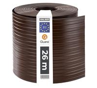 Quest Striscia Frangivista PVC Rigido 19 cm - Marrone, 26 m | Paravento per recinzione a doppia asta, per giardino, balcone e terrazza, resistente ai raggi UV, 900 g/m2, tutela la privacy