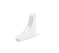 Quest Terminali per Listello di Finitura Piano di Lavoro 13,4mm, Bianco Lucido, 2 pezzi