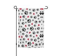 Questa bandiera da giardino con stampa a forma di zampa di gatto e cuore è un benvenuto a casa tua con unica. Perfetta per qualsiasi terrazza, patio, portico anteriore o veranda e crea affascinanti