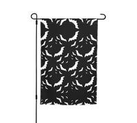 Questa bandiera da giardino con stampa di pipistrelli volanti di Halloween è il benvenuto ospiti a casa tua con unico. Perfetto per qualsiasi ponte, patio, portico anteriore o veranda e fai