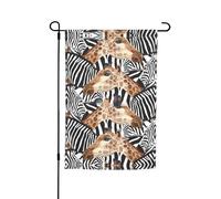 Questa bandiera da giardino con stampa zebra e giraffa è il benvenuto ospiti a casa tua con unica. Perfetta per qualsiasi terrazza, patio, portico anteriore o veranda e crea affascinanti dichiarazioni