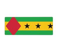 Questa bandiera di Sao Tome e Principe tastiera e mouse pad, 30,5 x 80 cm di dimensioni, è progettata per computer, console, uffici, ed è adatta anche per giochi e studio.