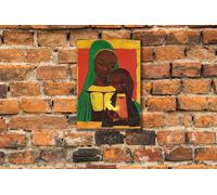 Questa bellissima raffigurazione di una Madonna africana, icona cattolica...