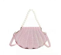 Questa borsa a tracolla da donna a forma di conchiglia ha un interno spazioso e puÃ² essere indossata a tracolla o come borsa da sera.