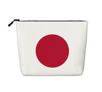 Questa borsa cosmetica stampata a singolo strato con bandiera giapponese presenta un design categorizzato per riporre i tuoi strumenti di scrittura e piccoli oggetti quotidiani