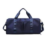 Questa borsa da palestra unisex è ideale per gli allenamenti e i weekend fuori porta. Include uno scomparto per le scarpe e uno per gli indumenti. (Blu scuro, Grande)